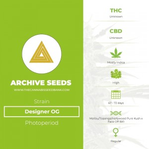 Designer OG Regular (Archive Seeds) - The Cannabis Seedbank